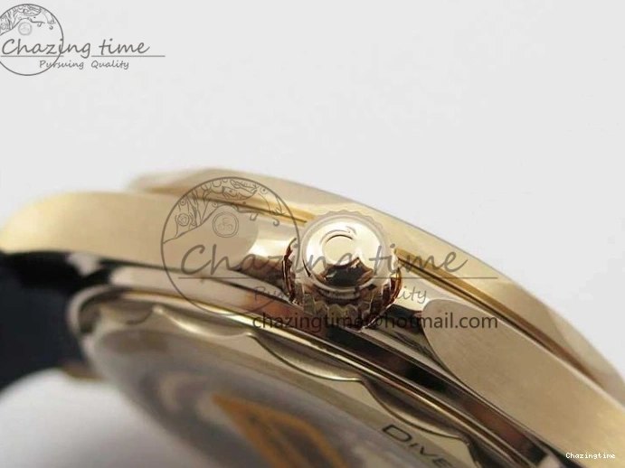 0322 2018 Seamaster Diver 300M RG Blue Ceramic VSF 1:1 Best Edition Blue Dial on Blue Rubber Strap A WeatherProof 7914